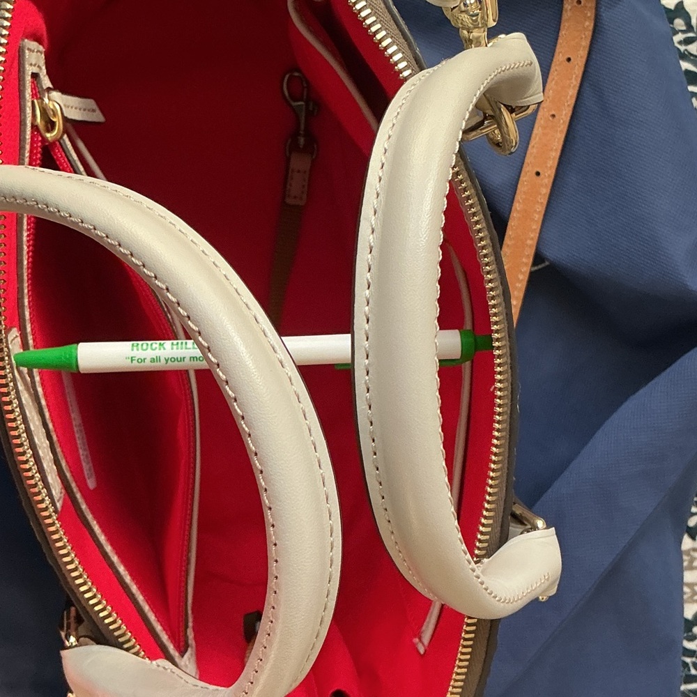 Dooney & Bourke metal green zip zip satchel NWT. - Picture 6 of 10
